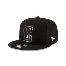 뉴에라 NBA 블랙 & 화이트 59Fifty 피티드 캡 164984, Black
