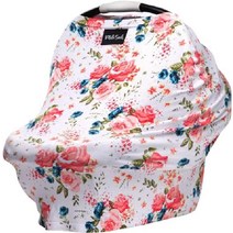 미국 밀크 스놉 신생아 5-in-1 커버 모유 수유 가리개 유아용 카시트 유모차 캐노피 시트, French Floral