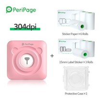 핸드폰 스마트폰 사진 출력 인화기 수요미 PeriPage 여행 선물 열, 종이 1 케이스 추가, 2-협력사