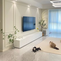 명품 수입가구 원목 TV 거실장 다이 모던 받침대 엔틱 장식 티비 북유럽 선반 확장형 장, 복장을 갖추다, 통원목 TV캐비닛+1.3m 40cm 티테이블