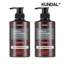 쿤달 허니 앤 마카다미아 네이처 샴푸 라비앙로즈 500ml x2개, 단품