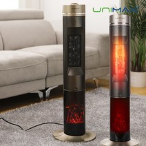 유니맥스 불멍 온풍기 가정용 사무실 히터 캠핑히터 플레임 PTC 벽난로시각효과, 유니맥스 플레임 PTC 온풍기 (리모컨미포함)