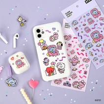 (방탄소년단굿즈)BT21 클리어 스티커 2p세트(PARTY) 948222, 타타