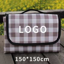 패브릭돗자리 옥스포드 천 찬합매트 주문제작 LOGO 야외 피크닉 방수매트 맟춤제작 네트 레드 체크 201235442, 카색 체크 150150cm 덮개 맟춤