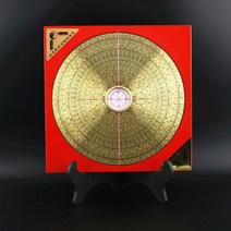 패철 나경 풍수 나침반 음양택 지리 유압식 삼합 현공 구리 휴대용 전문가용, 6인치 노란색, 1개