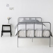 마켓비 RELLY 철제 침대 슈퍼싱글사이즈 SS 120x200, 실버