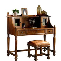 빈티 나무 원목 우드 데스크 원룸 사무용 책상, 상세 페이지 참고, 모으다 길이 1.2미터  브라운 화장대 + 스