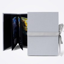 아코디언북 4x6 5x7 6x8 사진 포토앨범 북아트, 마블그레이