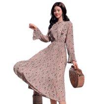 데이홀릭 라벤더 플로럴 플리츠 원피스