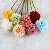 퐁퐁 국화 조화 8컬러 1송이 봄꽃 쏠리또, 샴페인