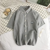 반팔셔츠 남성 여름 슬림 트렌드 멋진 캐쥬얼 5부 소매 화이트 와이셔츠 칠부 608427995