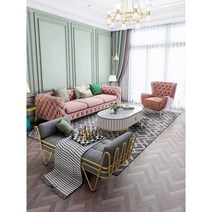 명품쇼파 디자인이태리 넓은쇼파 고급쇼파, 4인용, 벨벳(색상주문전별도문의)