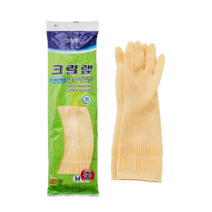 크린랲 고무장갑 식품용 중, 미색, 5개