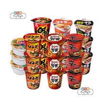 [간식팩토리] 새우탕 소컵3개+열라면 소컵3개+튀김우동 소컵3개+신라면 소컵3개+얼큰너구리 소컵3개+육개장3개+오징어짬뽕 소컵3개, 1세트