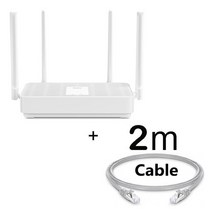 핫딜 netis공유기 iptimea1004 샤오미 레드미 와이파이 라우터 160MHz 고대역폭 OFDMA 효율적인 전송 2.4GHz 5GHz 메쉬 네트워킹 AX3000, [01] add EU plug, [03] Add 2m CAT 6 Cable, 3.add EU plug - Add 2m CAT 6 C