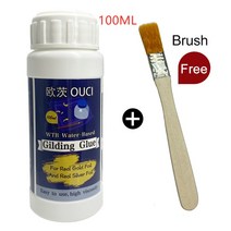 금박지 캔디스톤 금박 호일용 100ML/60ML 접착제 시트 용 수성 진짜 24k, 02 100ML