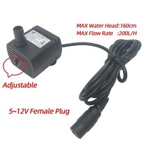 기름 보일러 순환 펌프 모터 온수 가압 구동기 전기 가스 교체 가정용JT-1020 USB/Female DC 5 ~ 12V 80 20, 04 Female Adjustable