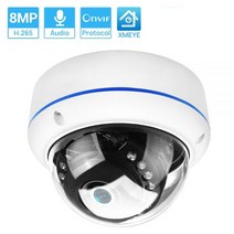 홈네트워크와이파이카메라 베이비캠 강아지홈캠 현관문CCTV 스마트홈카메라CCTV 와이파이CCTV 울트라 카메라 파손 방지 방수 야외 돔 카메라 내부 오디오 원격 액세스 클라우드, 48v 포 8mp 4k, 3.6mm