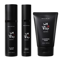 내남자찜 올인원 세럼 100ml+톤업 크림 50ml+클렌징 폼 120ml 남성화장품 3종세트 남편 군인 남친 선물