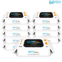 100% 식품성분 800매 순수데이 홈업 행주물티슈 80매 10팩