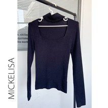 여성 목폴라 니트 브로큰 컬러 클리어런스 슬림 하이 칼라 교수형 넥 타이트 스퀘어 스웨터 바닥 셔츠 조심스럽게 기계