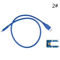 USB 3.0 미니 PCI-E-PCIe PCI Express 1x ~ 16x 익스텐더 라이저 카드 어댑터 연장 케이블 Bitcoin BTC Miner Mining 60cm, green