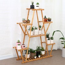 JS리빙 원목 화분진열대 베란다 화분정리대 99*25*114 우드 르네 네추럴 디자인 화분대 [모델명: RENE_1283&29], 르네 99*25*114 화분대