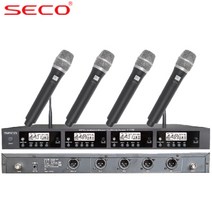 세코(SECO) S-7700RH 4CH 고급 무선마이크 시스템 900Mhz 듀얼 충전기 별매! 바디팩 핸드 타입변경 가능 국산! 핀 헤드셋마이크 별매!, 벨트팩(헤드셋마이크), 벨트팩(핀마이크)