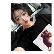 링크어패럴 여자 빈티지 루즈한 프린팅 반팔 티셔츠 오버핏