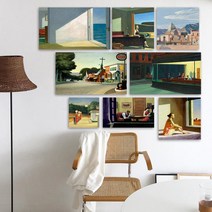 모던팩토리 에드워드호퍼 명화 그림 인테리어 캔버스액자 20종 액자, 350mmX550mm