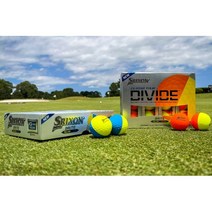 스릭슨 큐 스타 디바이드 반반 골프공 SRIXON Q STAR Divide 1더즌 (12개), 오렌지 옐로우