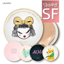 [라라베시 공식] 악마쿠션 촉촉커버 SF타입, 본품+리필1(파스텔핑크), 옐로우21호, SF촉촉커버
