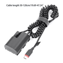 Type-C/USB-C LPE6 DR-E6 더미 배터리 카메라 전원 케이블 EOS 60D 70D 80D 5DS R 5D Mark IV III 5D4 5D3 T84C 호환