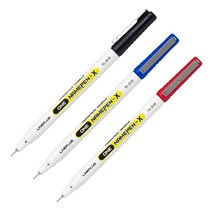 다용도 필기 원 네임펜 0.4mm (12개 1세트), 적색