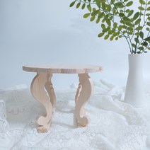 미니상 25cm 개다리소반 케익받침 전통원목상 꽃소반 레이스러너, 원형 레이스러너 50cm