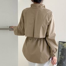 [아이맘스타일] 여성 간절기 미니 스트링 야상 점퍼 자켓