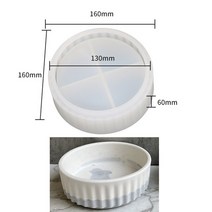 도자기공예 만들기 도구 물레 DIY양초 컵 홀더에 대 한 3 크기 라운드 시멘트 콘크리트 금형 실리콘 DIY 수, [28] 16cm round