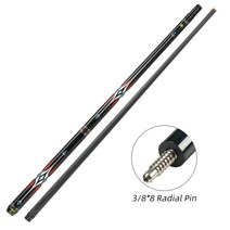 당구 개인 채 큐 대 CRICAL Carbon Fiber Pool Cue Billiards 11.5/12.5mm Tip Stick Uniloc 3/8*8 Radial, 11 CA-1F-Radial_02 12.5mm