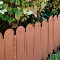 플라스틱 텃밭울타리 화단 펜스 옥상 테라스 꾸미기 담장 경계 2m, 브라운