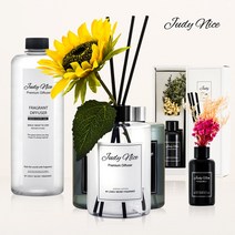 쥬디니스 대용량 디퓨저 리필 100ml/500ml/1000ml 스틱포함 실내 디퓨져 방향제 화장실, 투명500ml x2, 라일락블라썸
