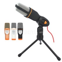 뜨거운 전문 SF-666 콘덴서 마이크 컴퓨터 PC 가라오케 3.5mm 용 PC 스텐트가있는 사운드 팟 캐스트 스튜디오 마이크, 검은색
