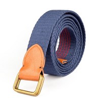 Drizzte Mens Belt 큰 키 플러스 사이즈 100-180cm 43-71 인치 더블 D 루프 링 캔버스 원단 천 청바지 그레