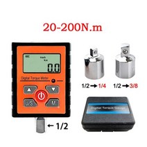 디지털토크렌치 Digital Display Torque Meter Wrench Torsional Dynamometer 3 Woking Modes Adjustable T, 03 A-200  20-200Nm