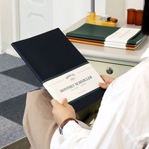 2023 오피셜 빅 먼슬리 스케줄러 (날짜형 월간 A4)/다이어리 가죽플래너 연간계획, 네이비