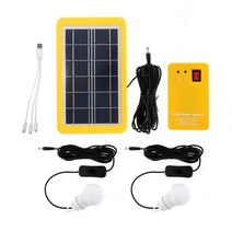 자가발전기 야외 캠핑용 USB 충전 케이블 3W 태양광 비상 조명 키트 휴대용 발전기 LED 전구 2 개 포함 3 인 1