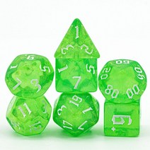 보드 게임 주사위 7 개대 낫 글꼴 dnd 주사위 세트 d4 d20 던전과 드래곤을 위한 다면체 주사위 롤 플레잉 보드 게임 mtg rpg 습기 d 선물, 협력사, 연한 초록색