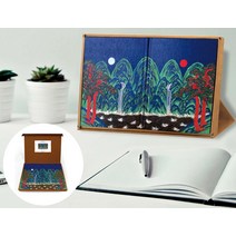 한국화 노트 인왕제색도 일월오봉도 공책 연습장 선물용 기념품 학원노트, 세트 인왕제색도 (DIY 액자 증정)