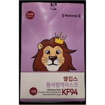웰킵스 KF94 황사방역마스크 대형 백색 30매, 단품, 단품