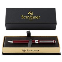 Scriveiner 블랙 볼펜 - 24K 골드 피니쉬 럭셔리펜, 딥 크림슨