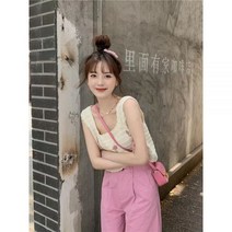 코바늘조끼 나시 베스트 뜨개 여름 여성 뷔스티에 여자